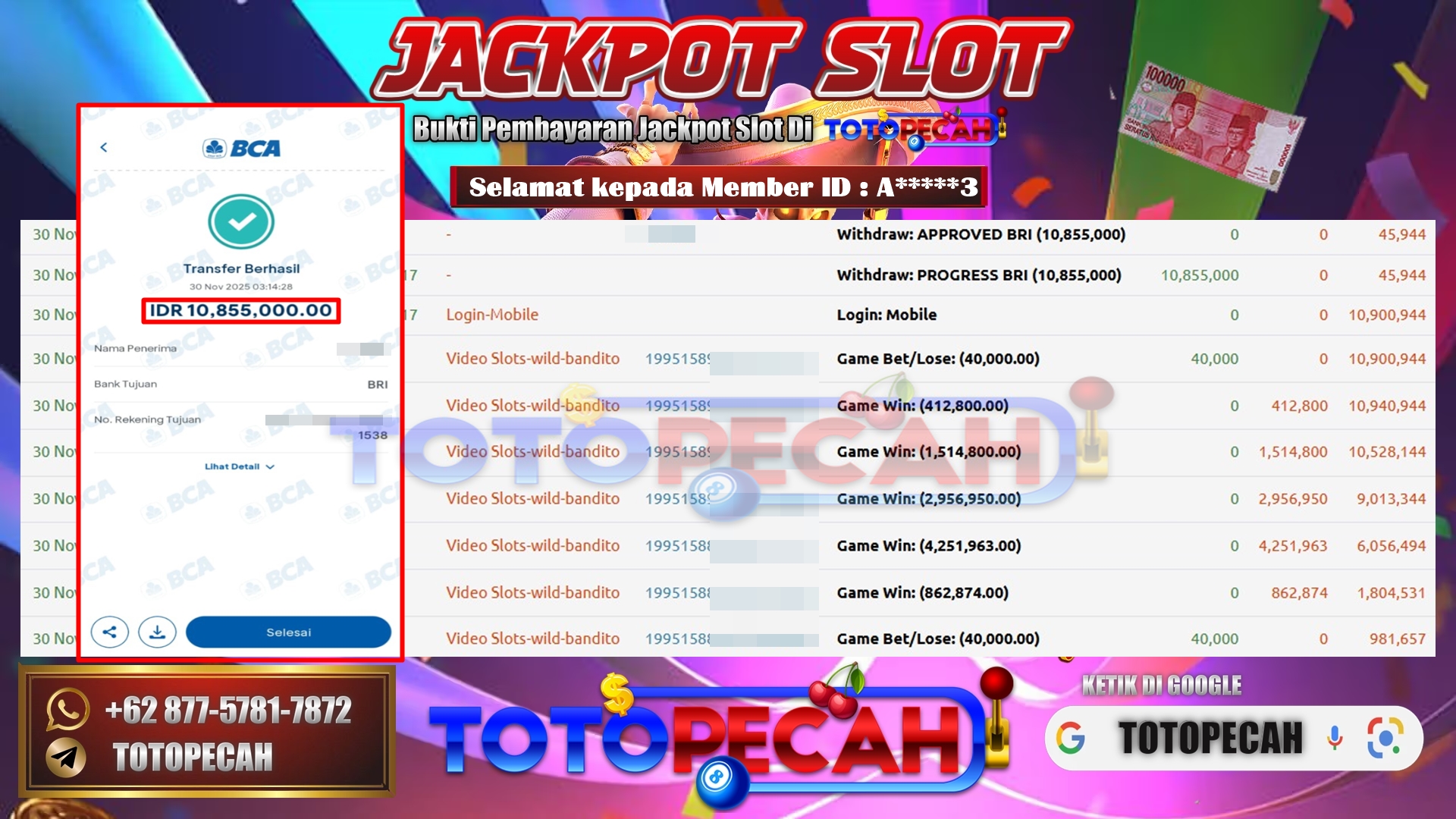 BUKTI WD TOTOPECAH 10.855JT 30 11 2025