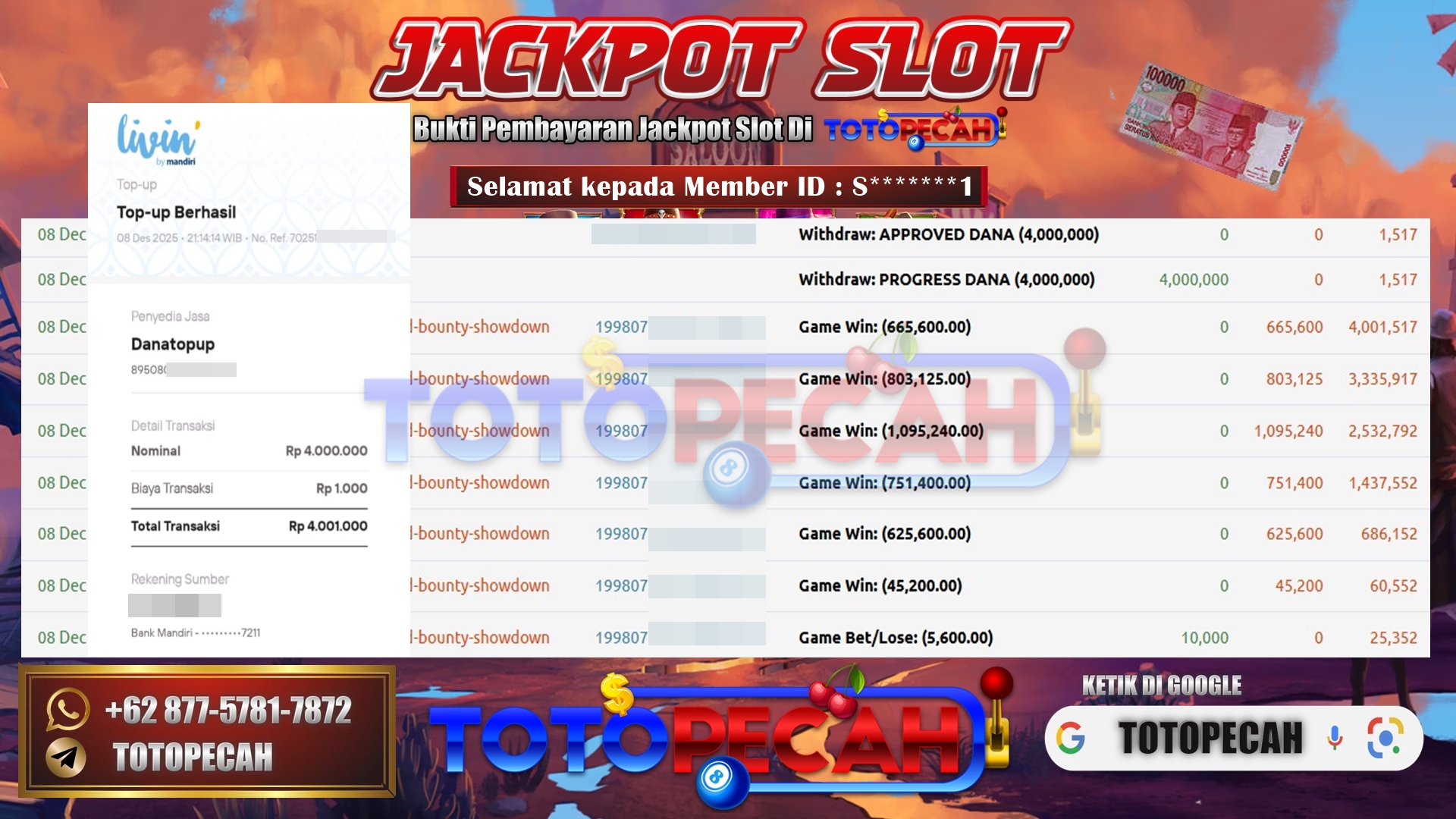 BUKTI TOTOPECAH 08 12 2025
