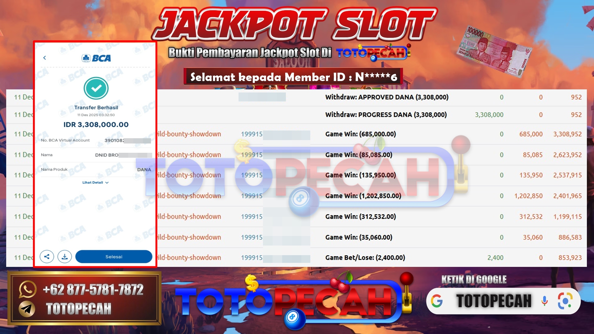 BUKTI TOTOPECAH 11 12 2025