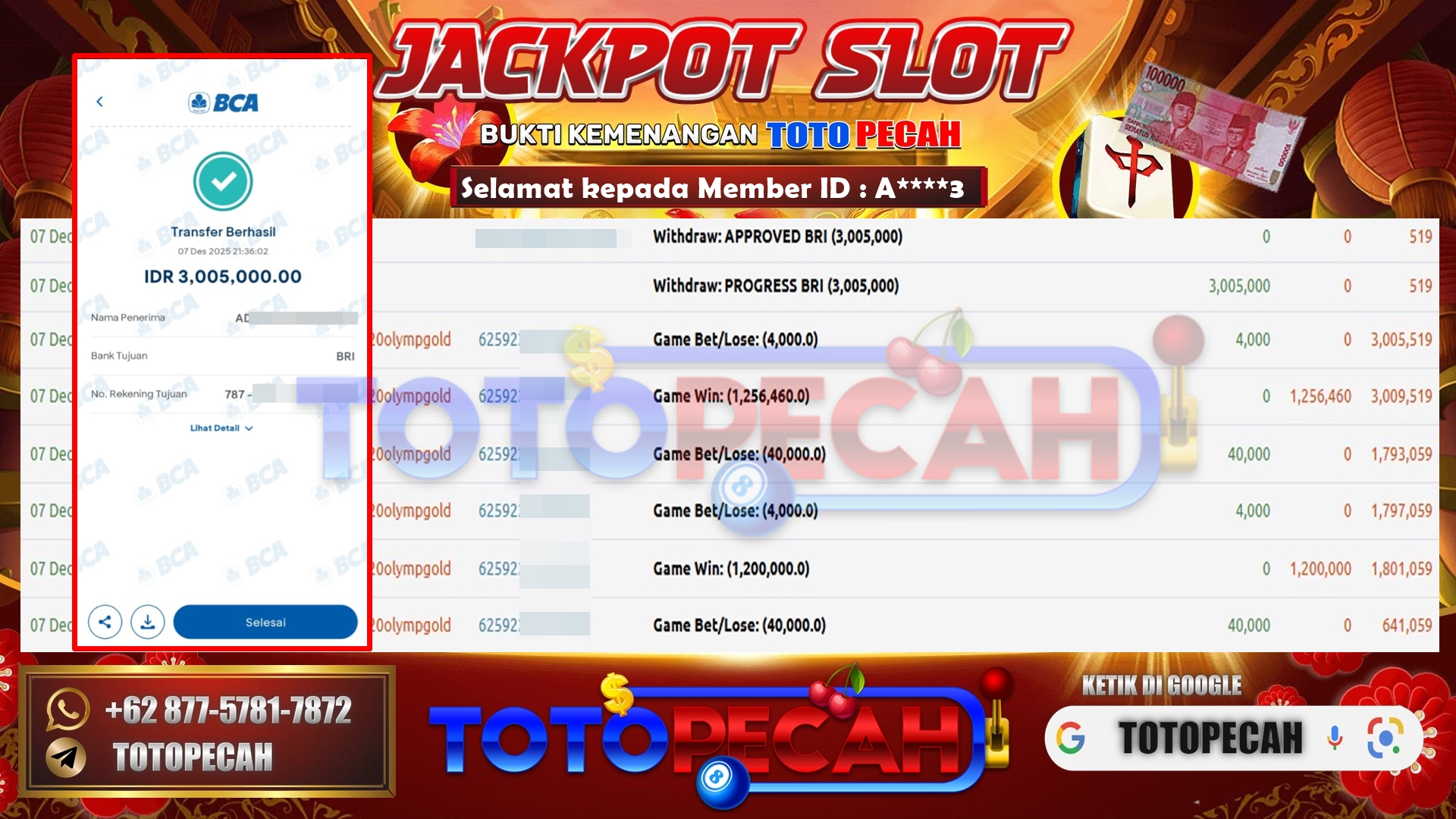 BUKTI WD TOTOPECAH 07 12 2025