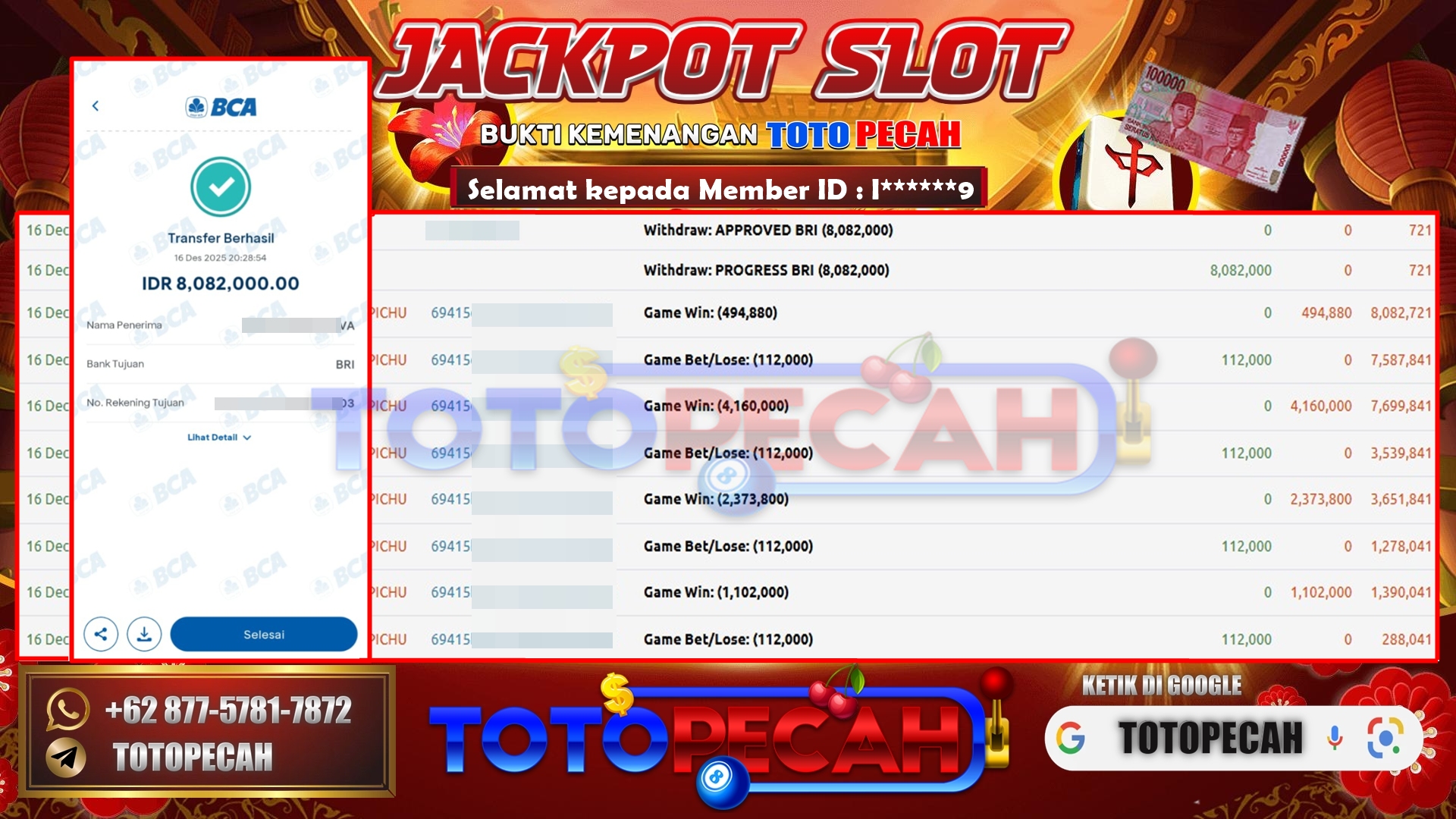BUKTI WD TOTOPECAH 16 12 2025