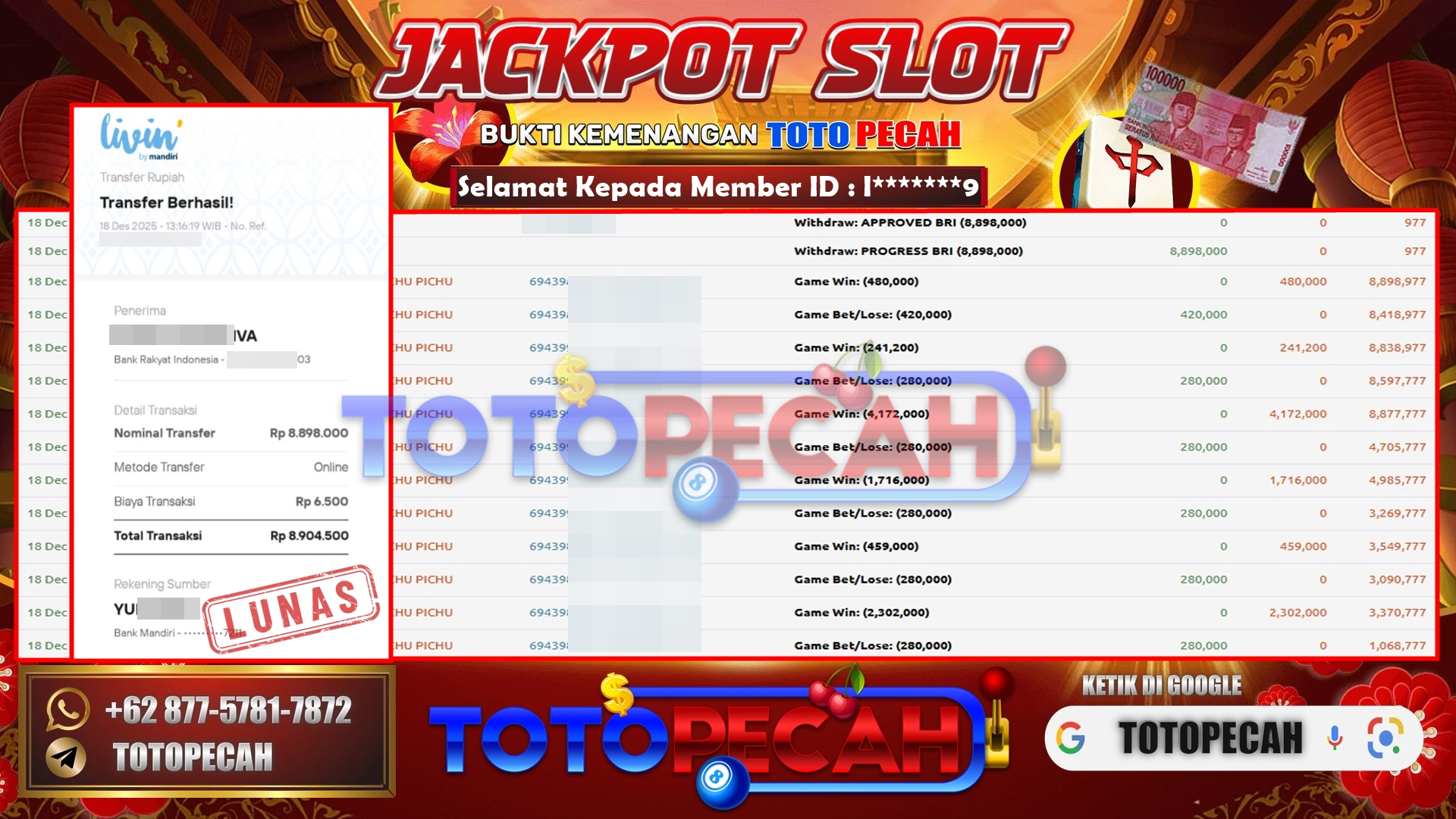 BUKTI WD TOTOPECAH 18 12 2025