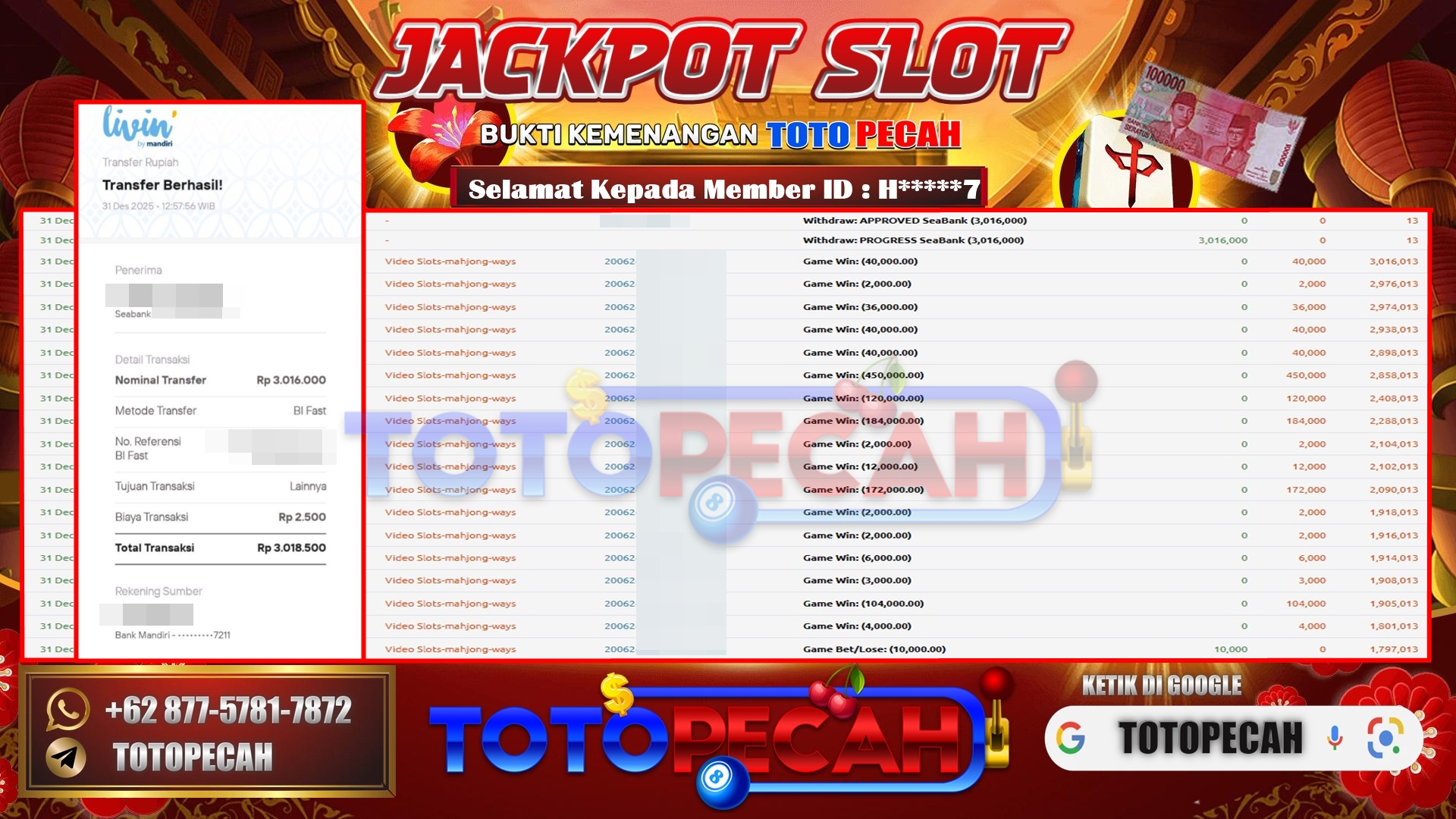 BUKTI WD TOTOPECAH 31 12 2025