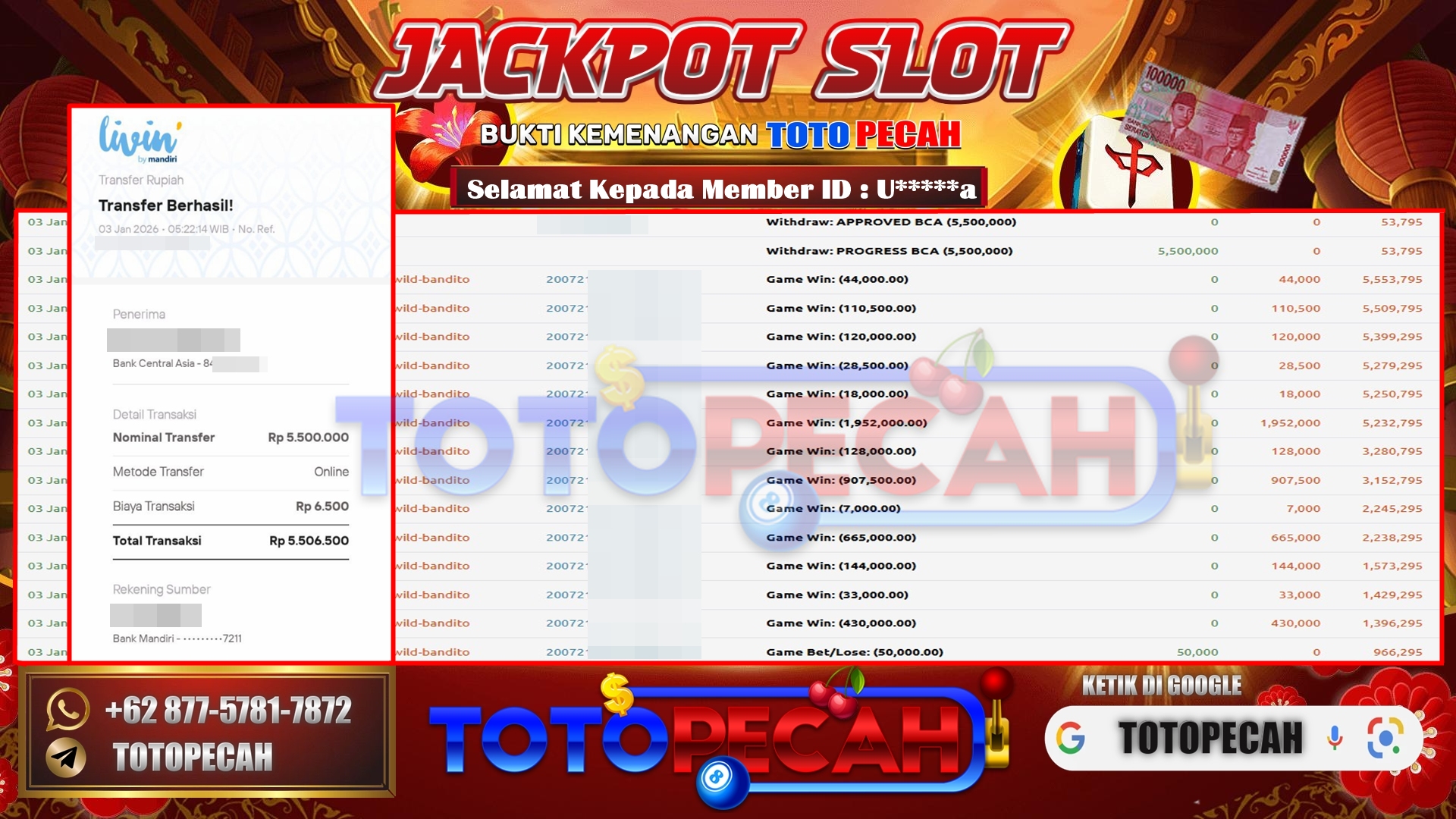 BUKTI WD TOTOPECAH 03 01 2026