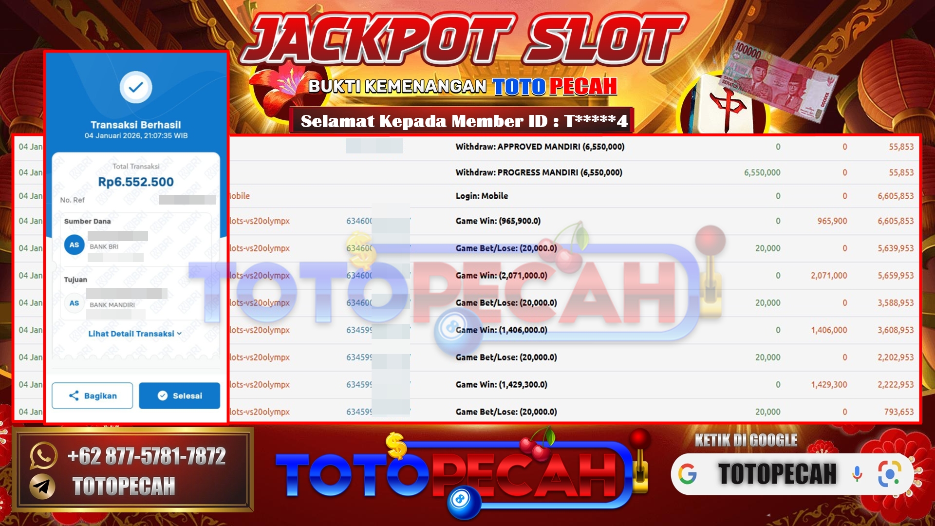 BUKTI WD TOTOPECAH 04 01 2026