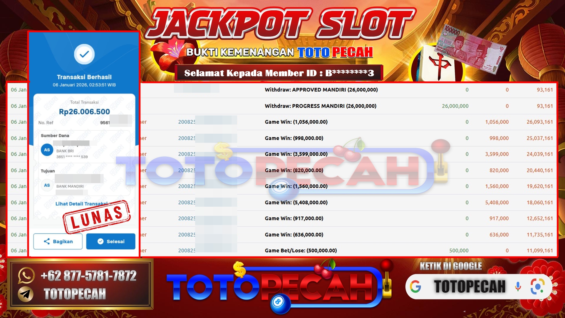 BUKTI WD TOTOPECAH 06 01 2026