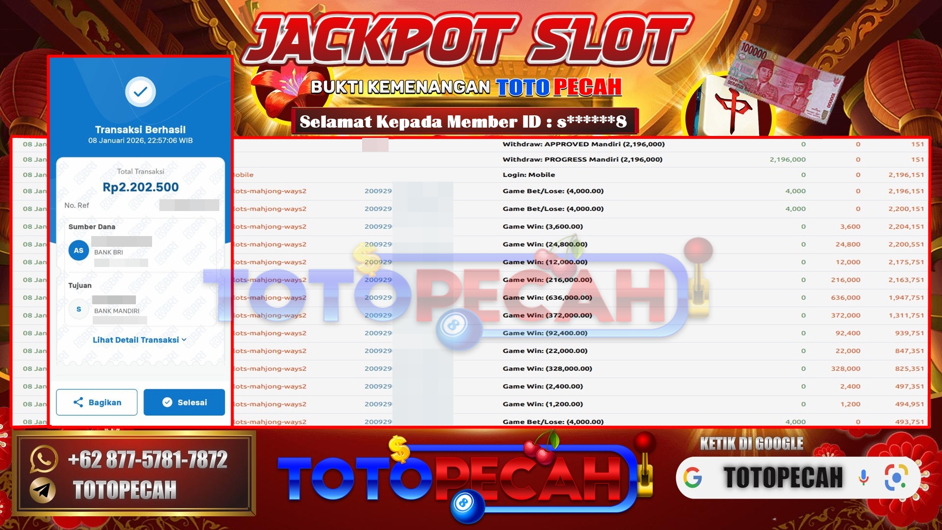 BUKTI WD TOTOPECAH 08 01 2026