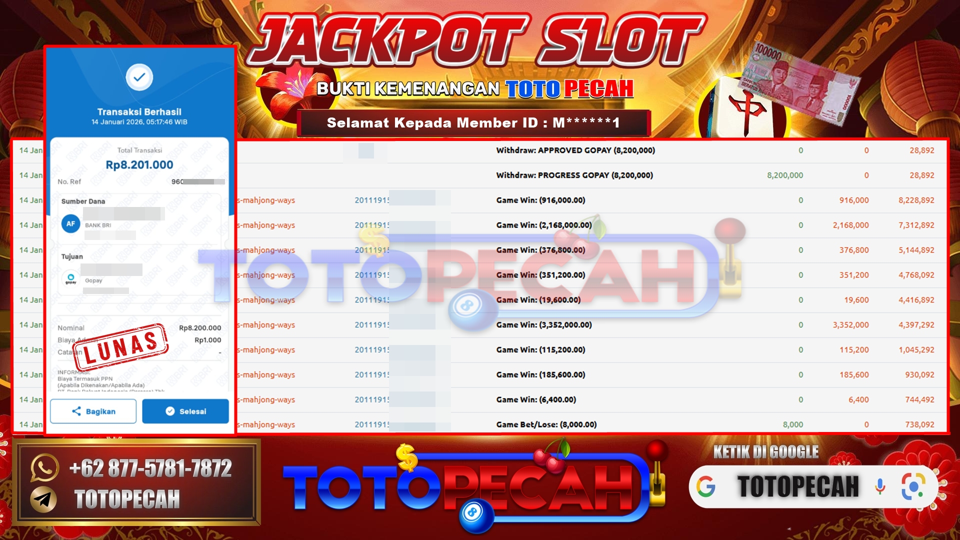 BUKTI WD TOTOPECAH 14 01 2026