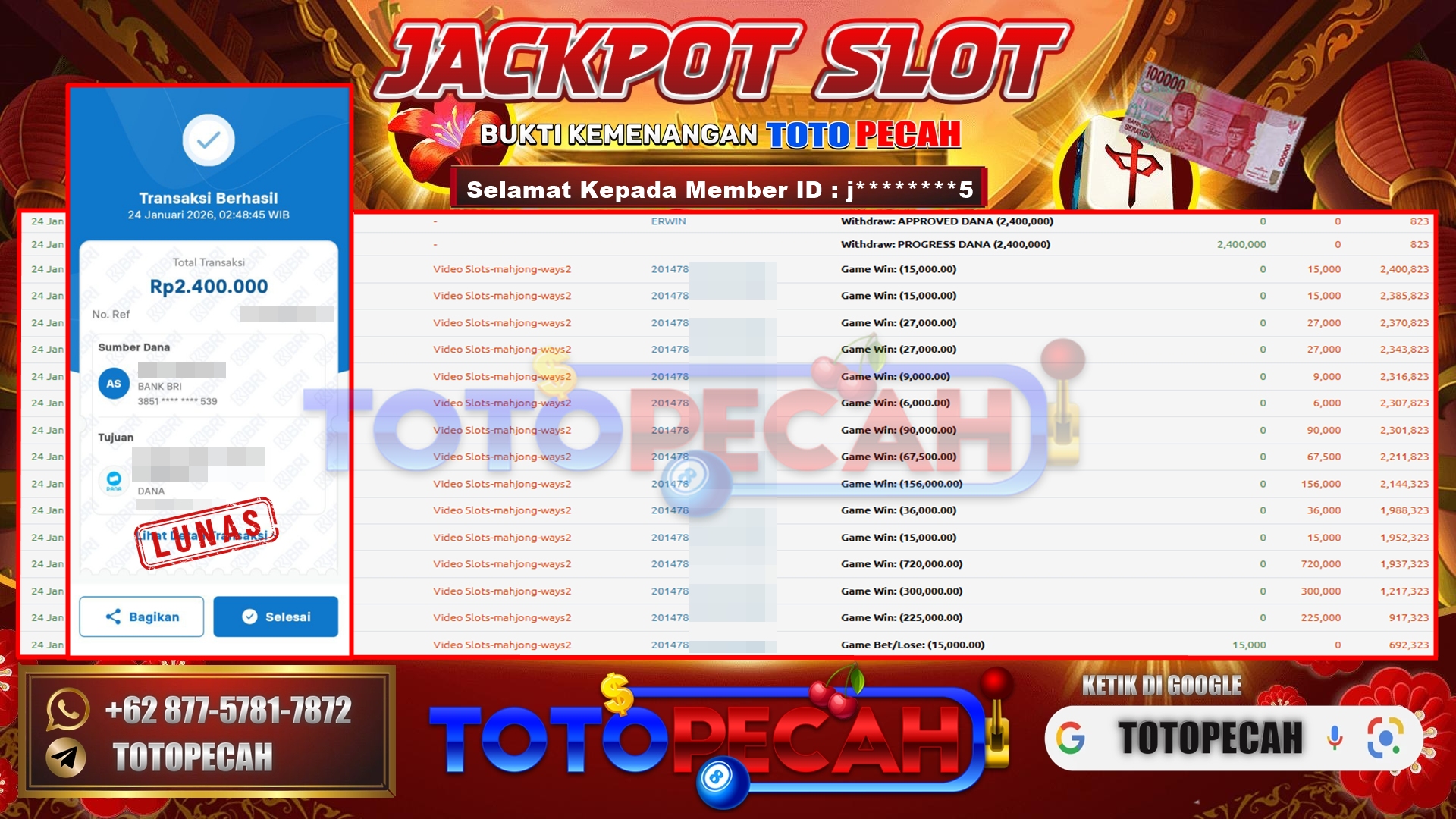 BUKTI WD TOTOPECAH 24 01 2026