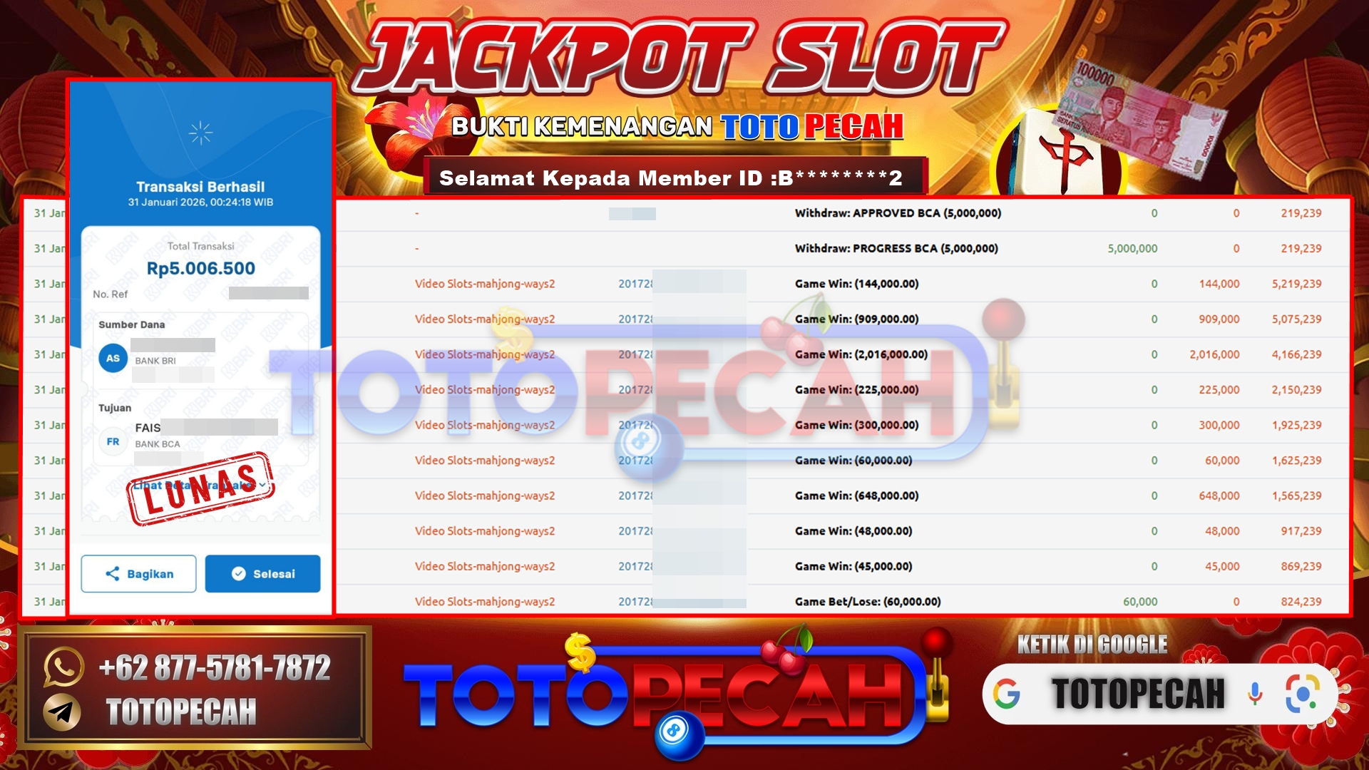 BUKTI WD TOTOPECAH 31 01 2026