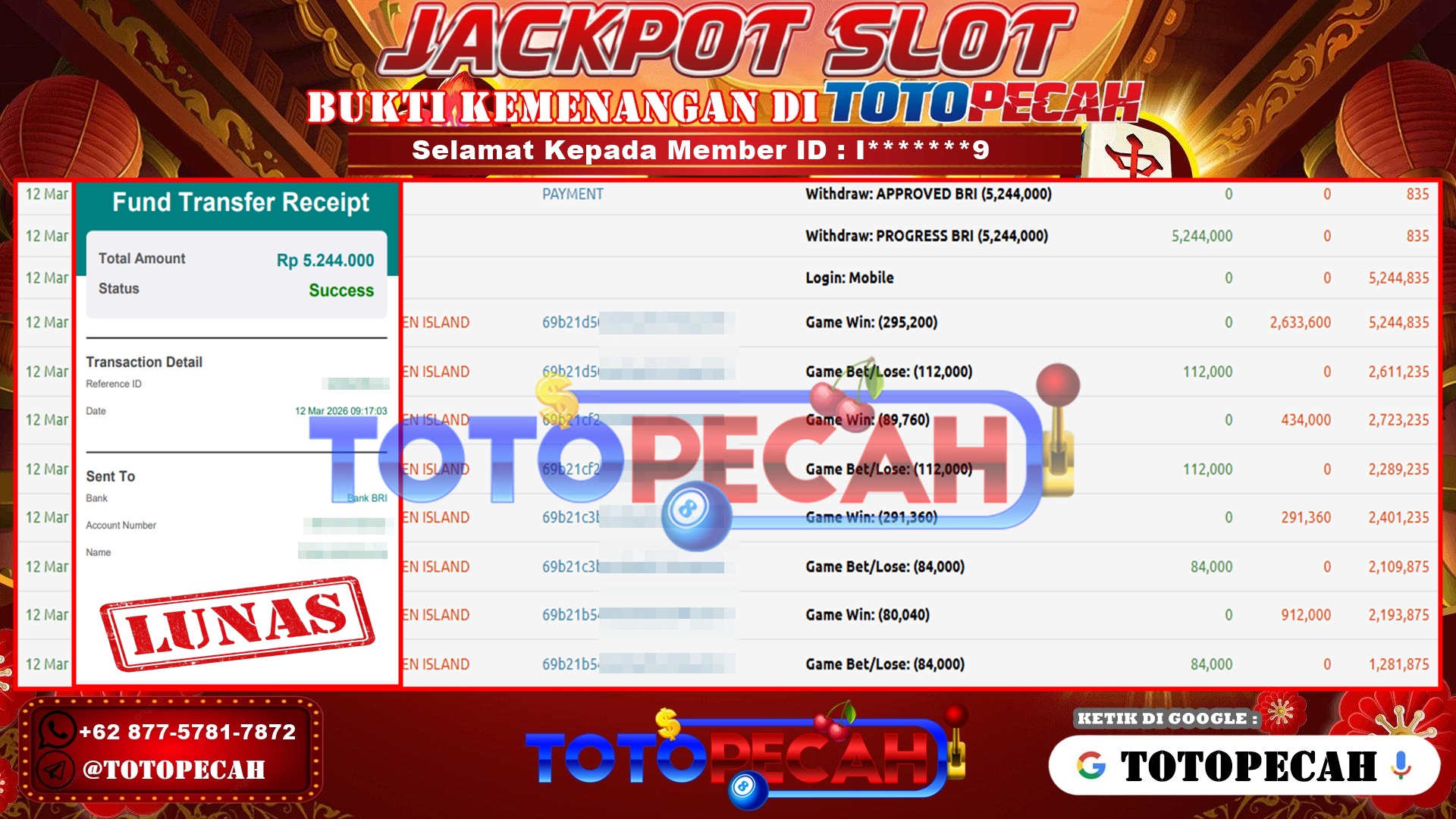 BUKTI WD TOTOPECAH 12 03 2026