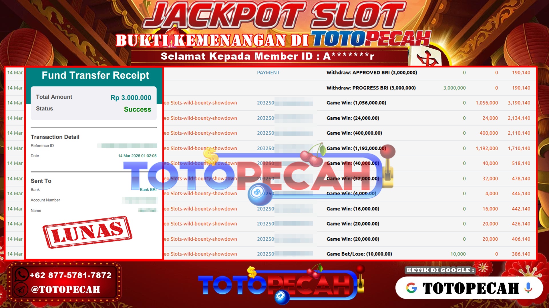 BUKTI WD TOTOPECAH 14 03 2026