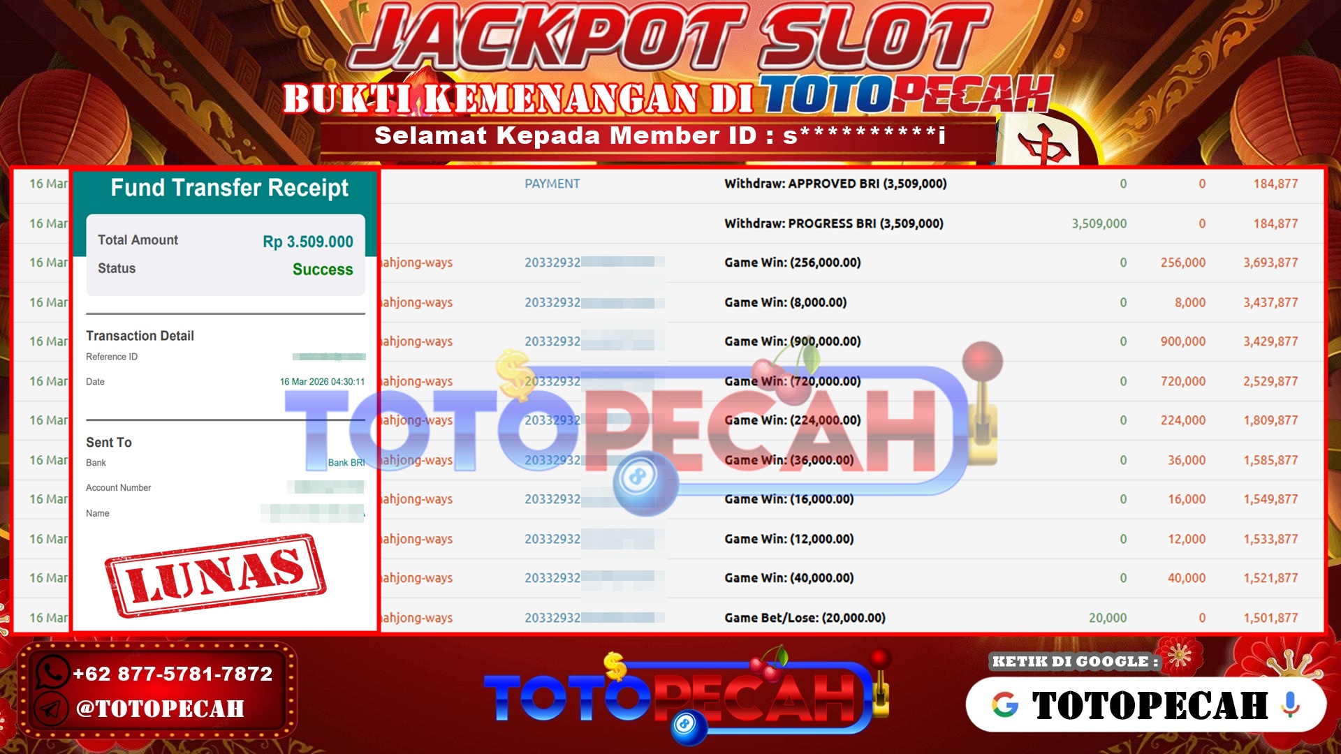 BUKTI WD TOTOPECAH 16 03 2026
