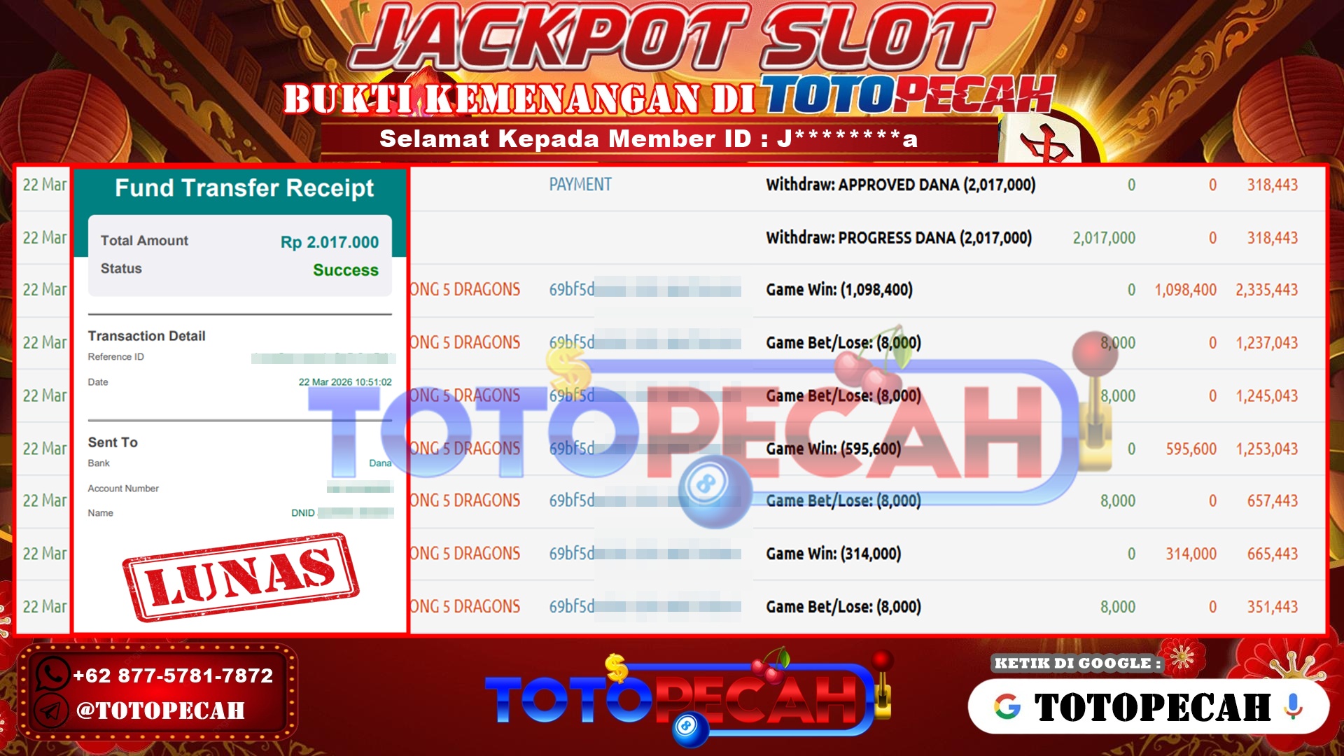 BUKTI WD TOTOPECAH 22 03 2026