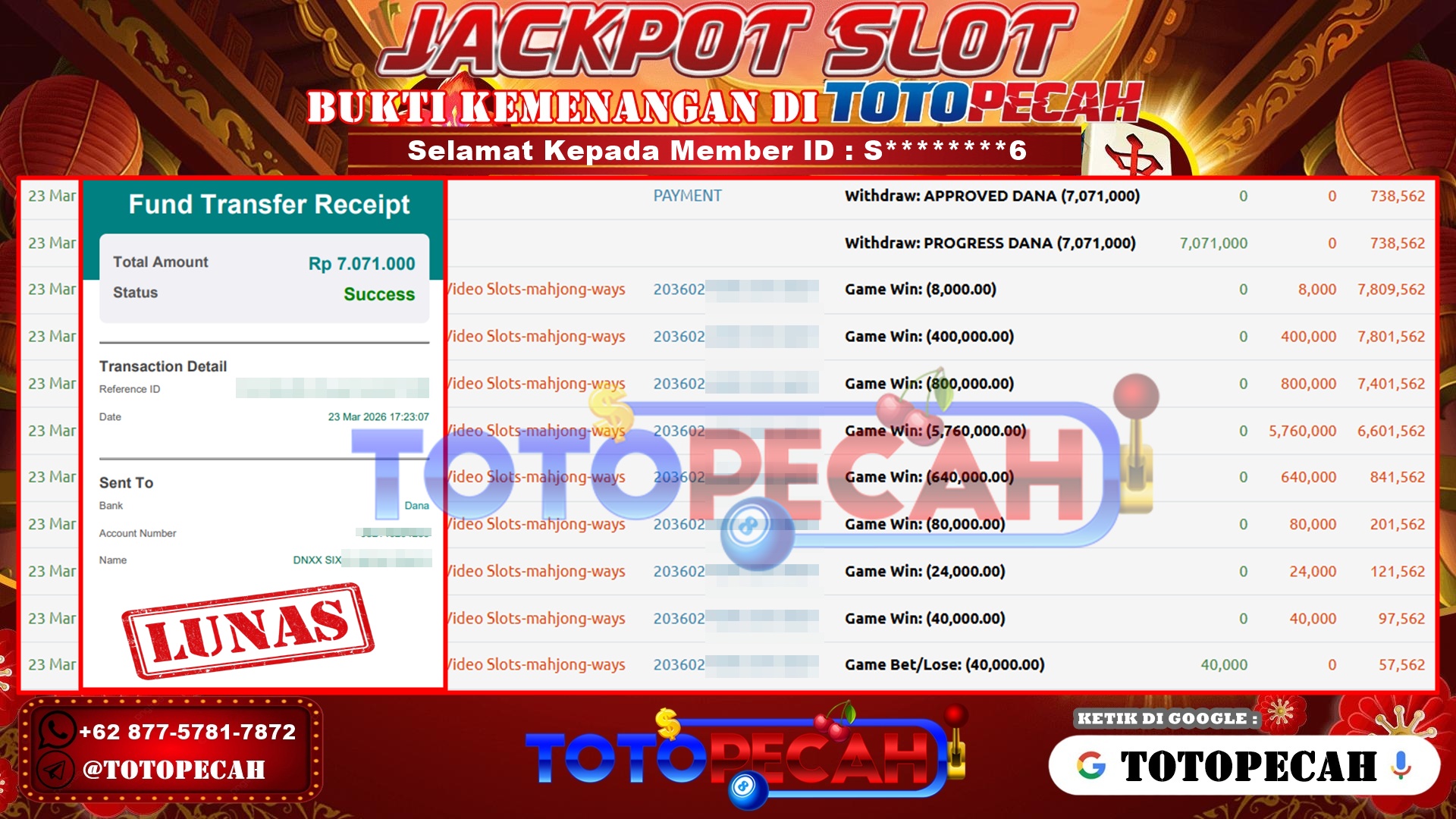 BUKTI WD TOTOPECAH 23 03 2026