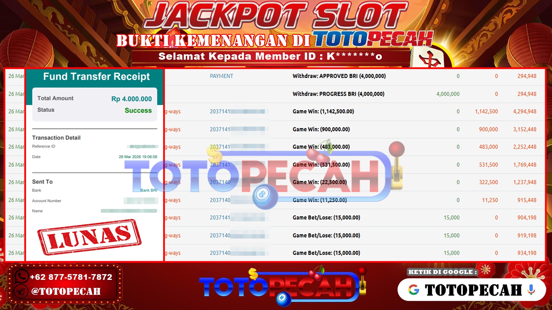 BUKTI WD TOTOPECAH 26 03 2026