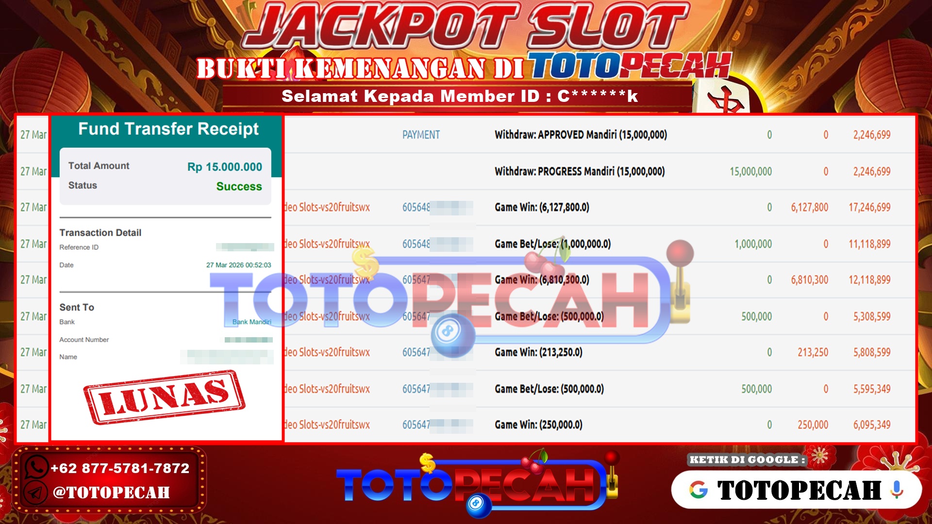 BUKTI WD TOTOPECAH 27 03 2026