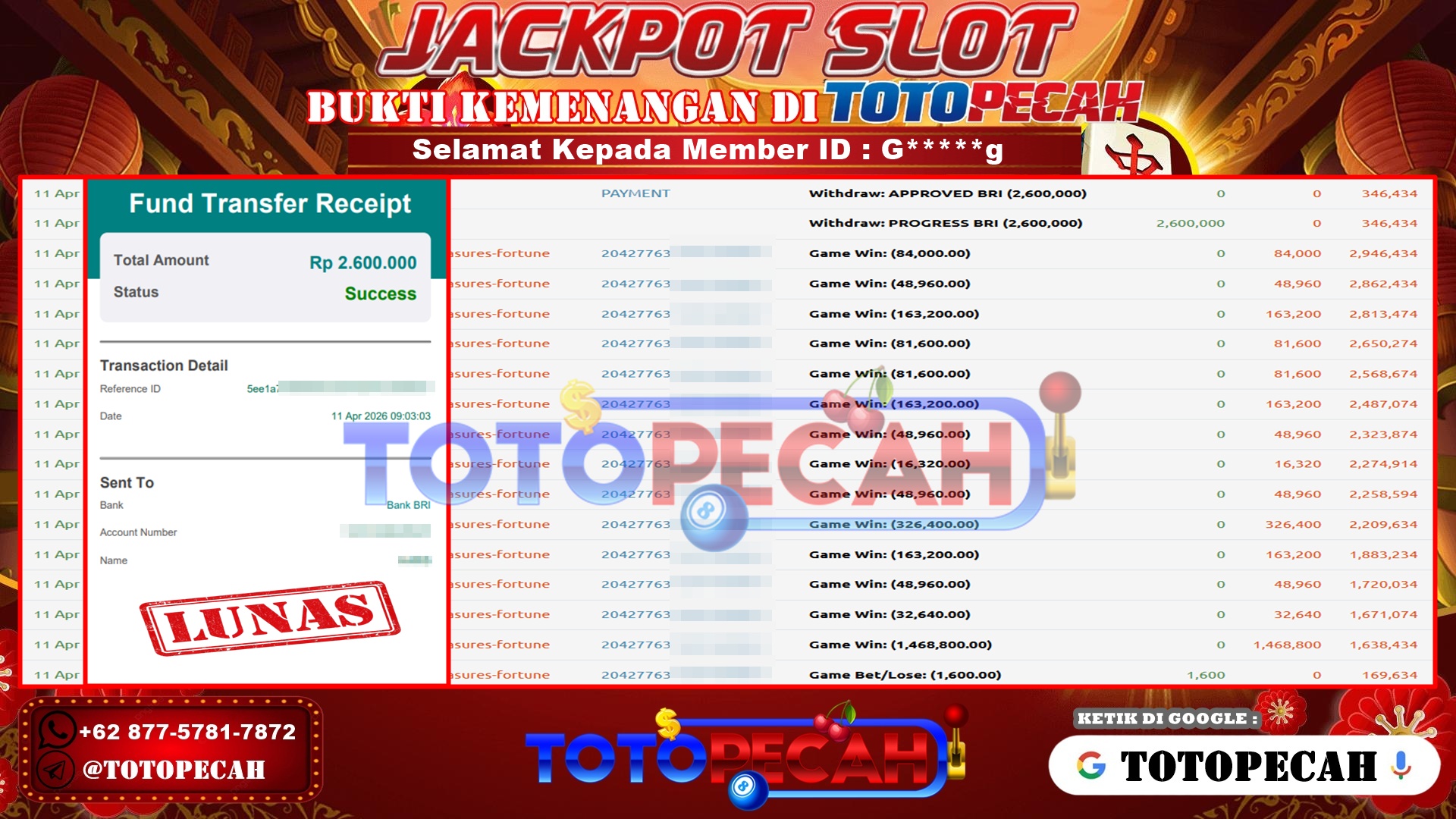 BUKTI WD TOTOPECAH 11 04 2026