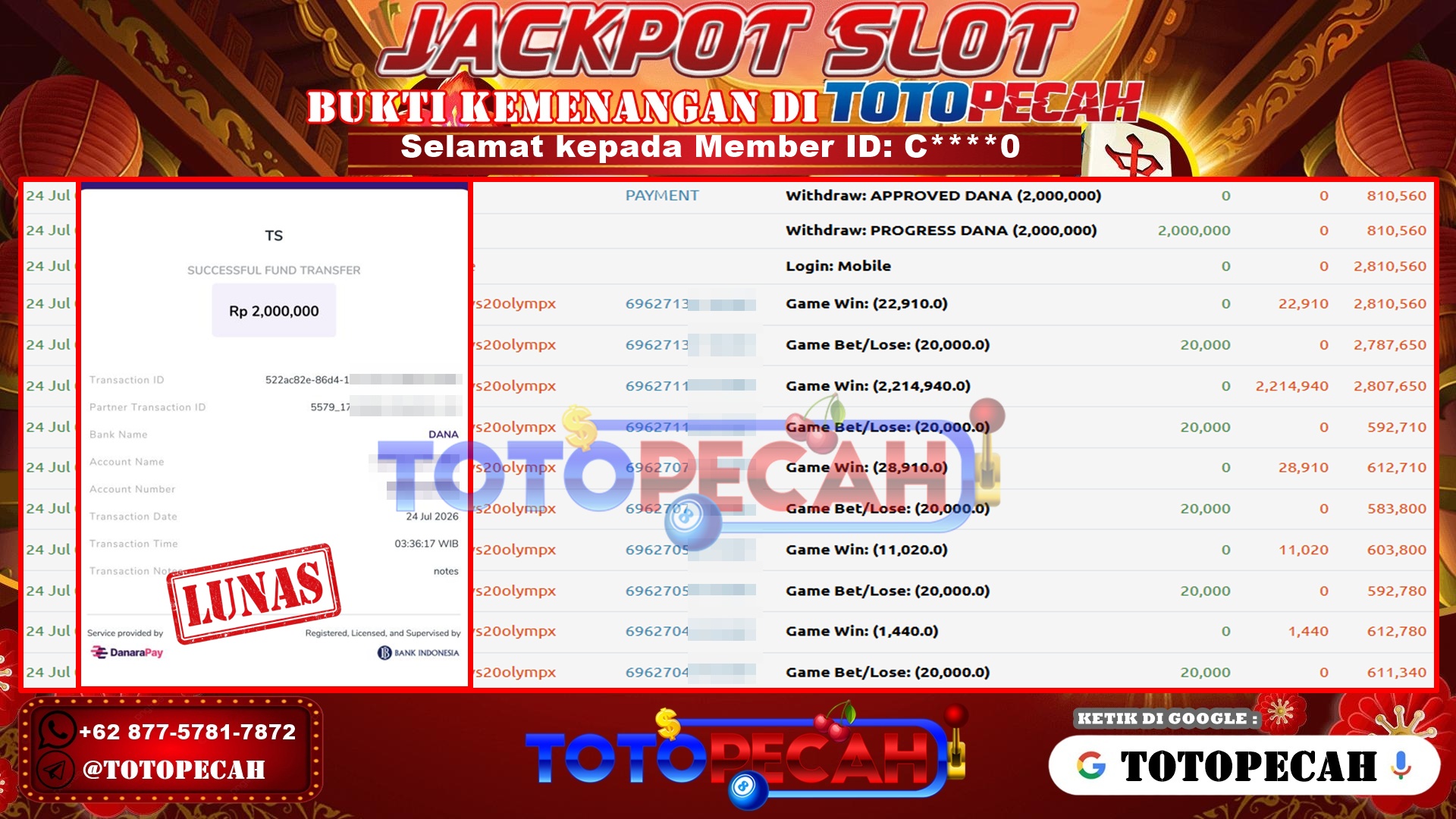 BUKTI WD TOTOPECAH 24 07 2026