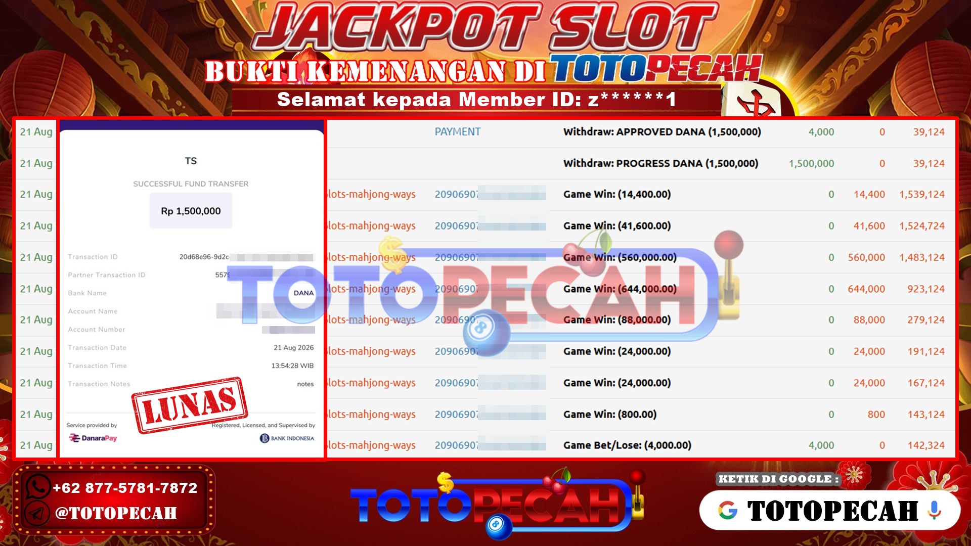 BUKTI WD TOTOPECAH 21 08 2026
