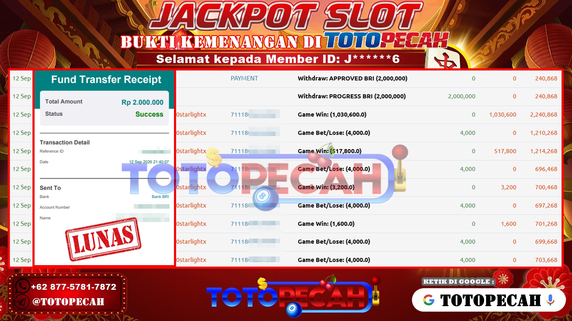 BUKTI WD TOTOPECAH 12 09 2026